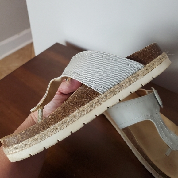 Bjorndal Penelope T-strap Sandals Womens‎ 8 Khaki Boho Lagenlook Casual - Picture 6 of 12